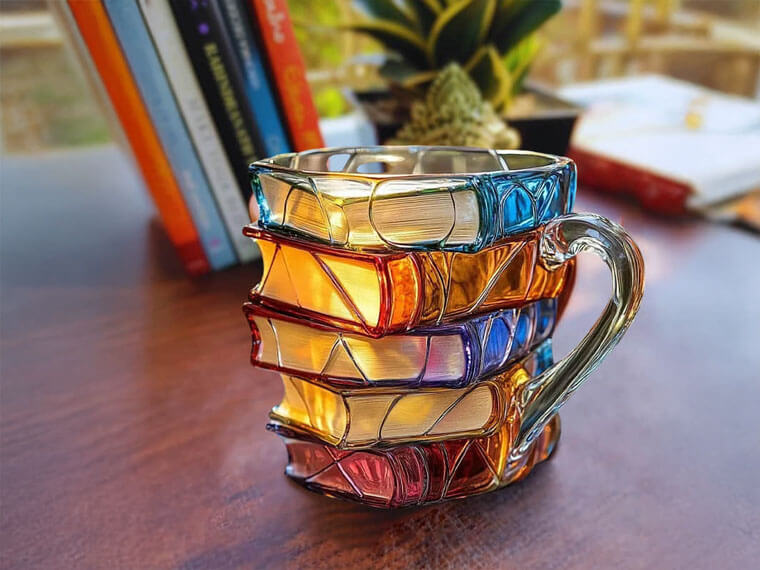 Close-up of 3D book design